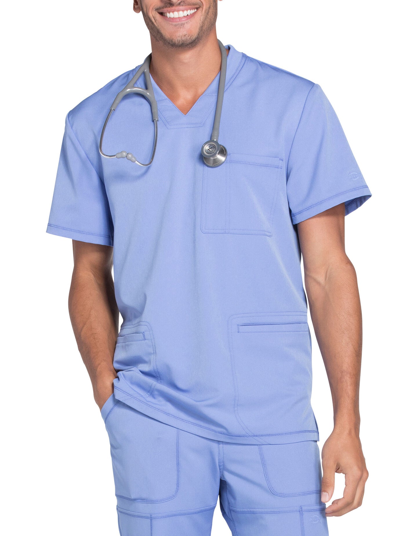 Camisa Médica Dynamix con Cuello en V para Hombre