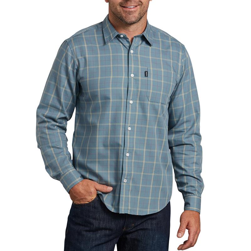Dickies X-Series Modern Fit Long Sleeve Yarn Dyed Plaid Shirt