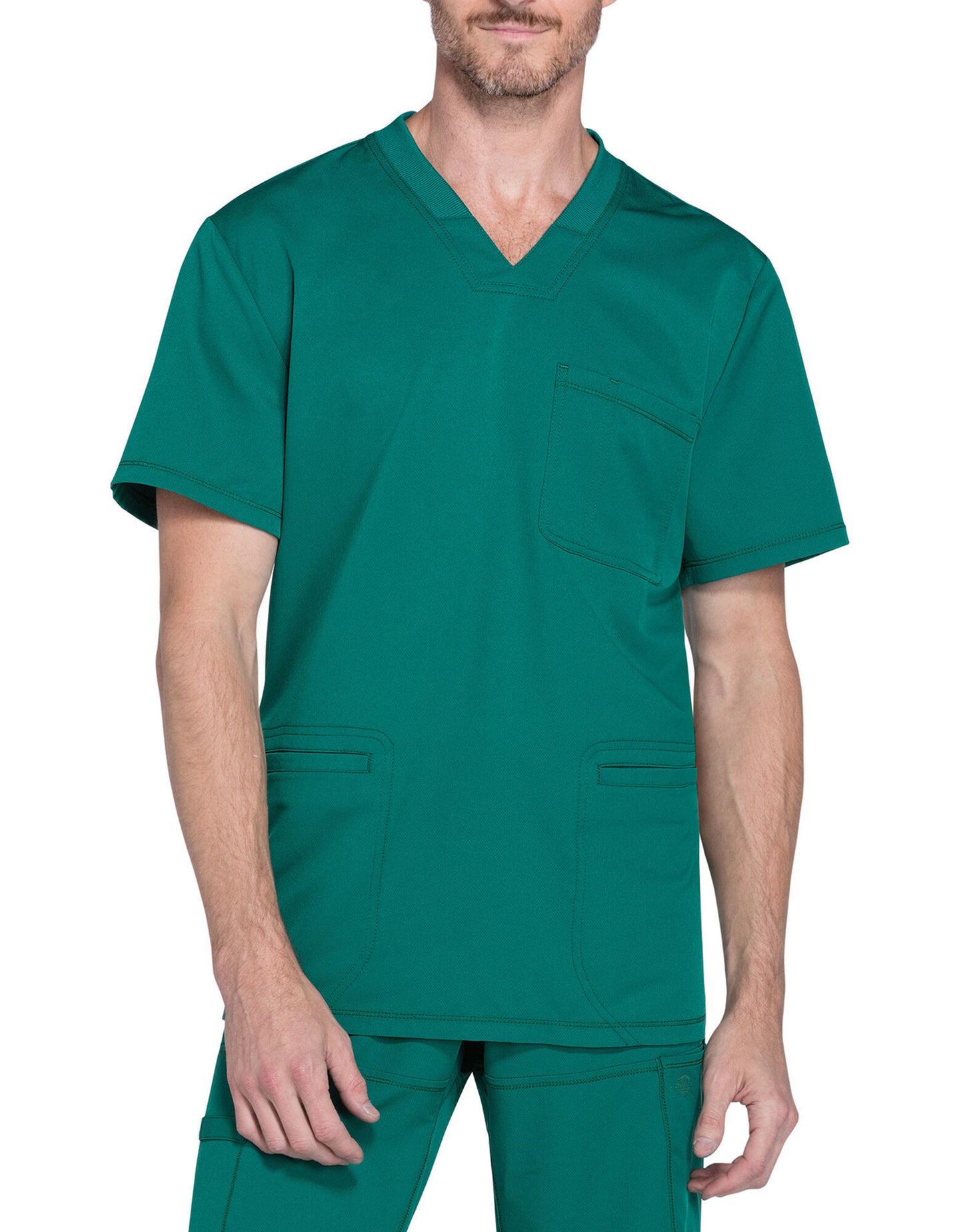 Camisa Médica Dynamix con Cuello en V para Hombre