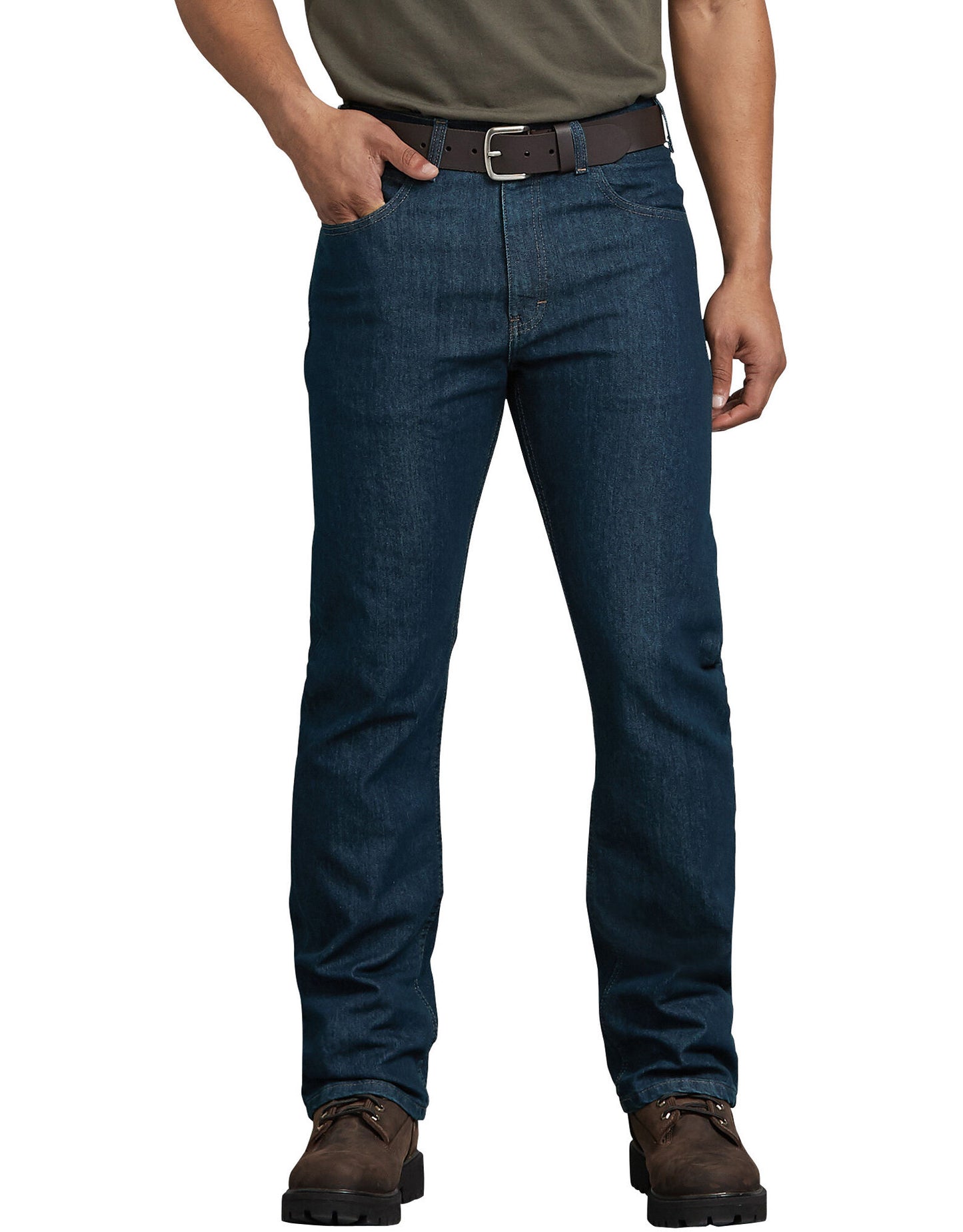 Jeans Flex Regular Fit Straight Leg 5 Pocket Tough Max Denin