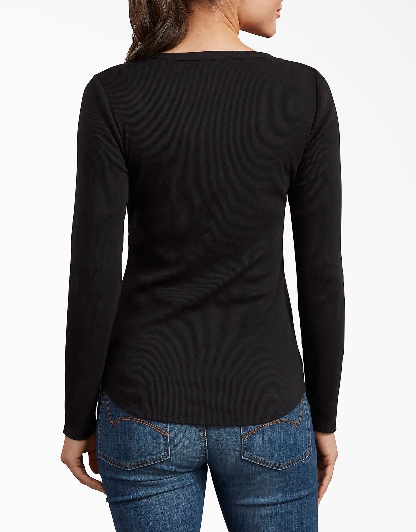 T-Shirt Henley Manga Larga