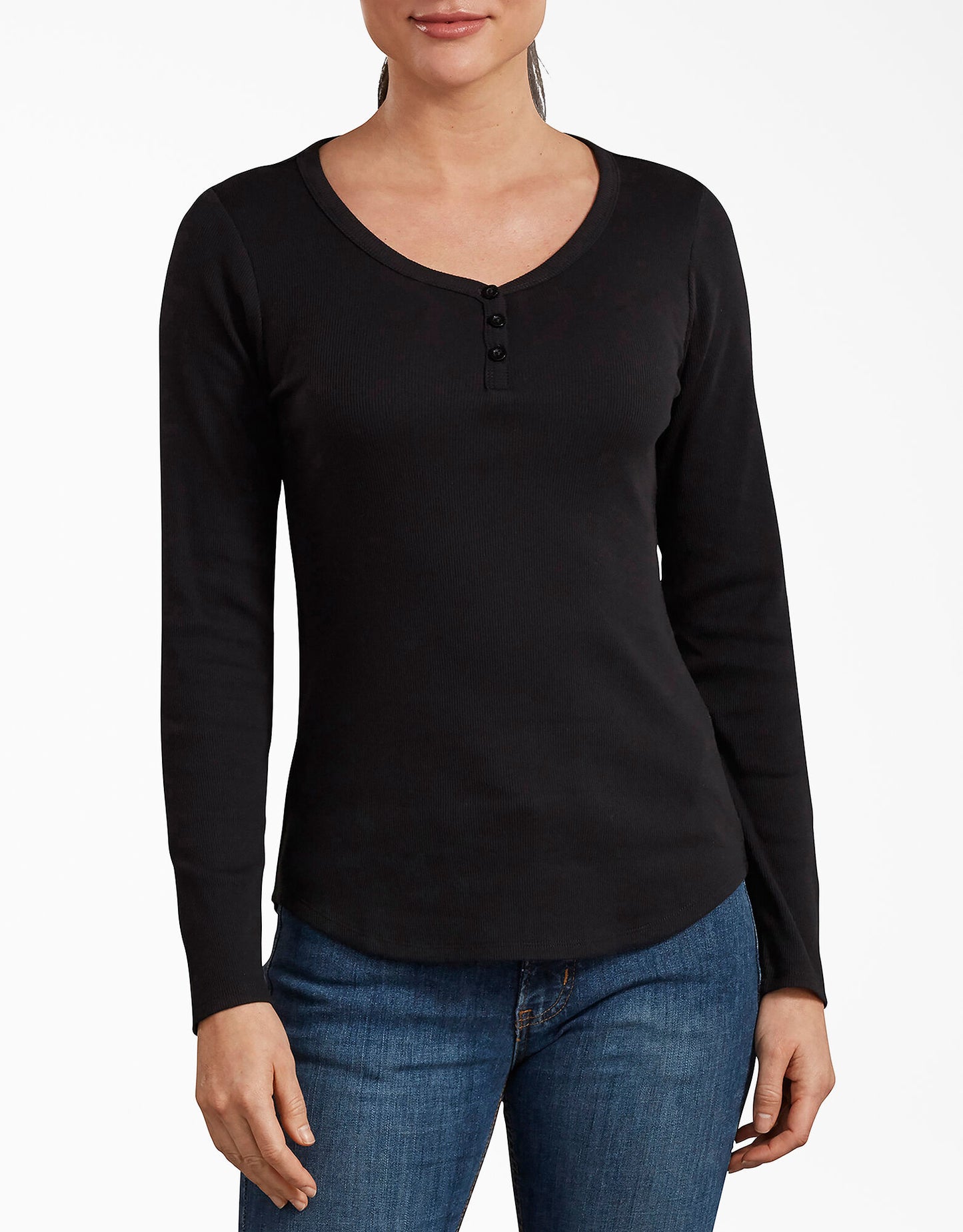 T-Shirt Henley Manga Larga