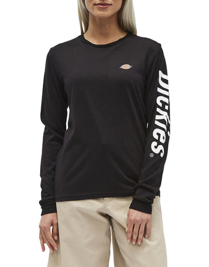 T-Shirt Logo Manga Larga Dickies Girl Junior
