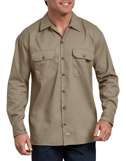 FLEX Relaxed Fit Long Sleeve Twill Work Shirt