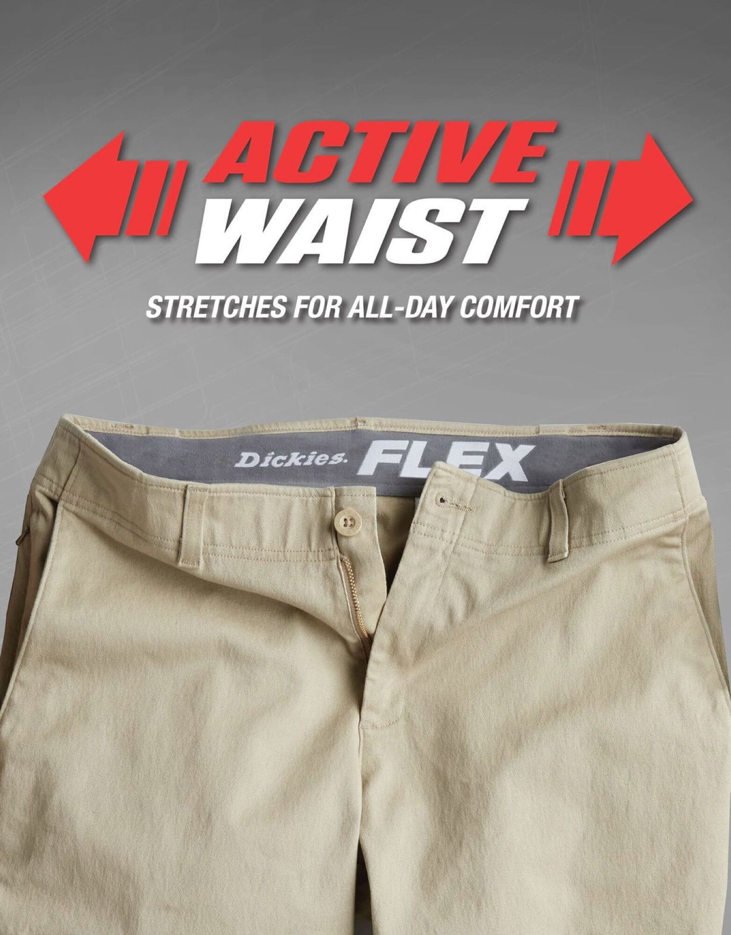 Dickies X-Series Active Waist Regular Tapered Fit Washed Chino Pants