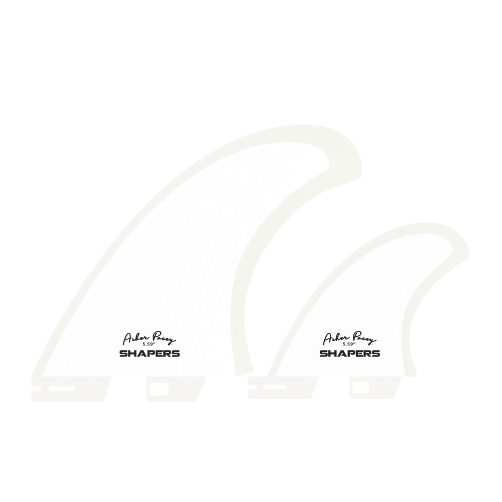 Juego de 2 Quillas Asher Pacey 5.59 (FCS II) - Blanco Transparente